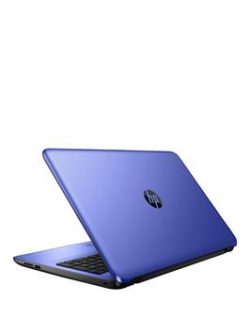 Hp 15-Ay081Na, Intel&Reg; Celeron&Reg; N3060 Processor, 4Gb Ram, 500Gb Hard Drive, 15.6 Inch Laptop With Optional Microsoft Office 365 Home - Blue - Laptop With Microsoft Office 365 Home